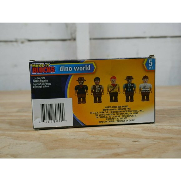 Make-It Blocks Dino World Construction Blocks Figurine 5pcs - Picture 3 of 4